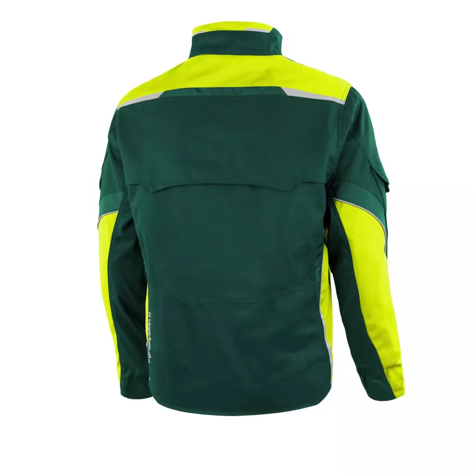 Grizzlyskin GIM3911, IRON Work Jacket Green/Hi-Vis Yellow, image 2, gallery thumbnail