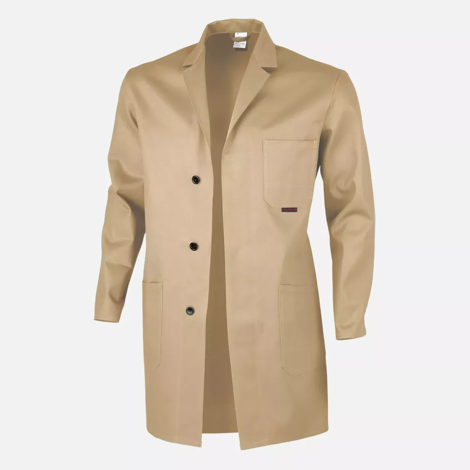 Qualitex NM-46002-4200, Classic Berufsmantel khaki, image 1, gallery thumbnail