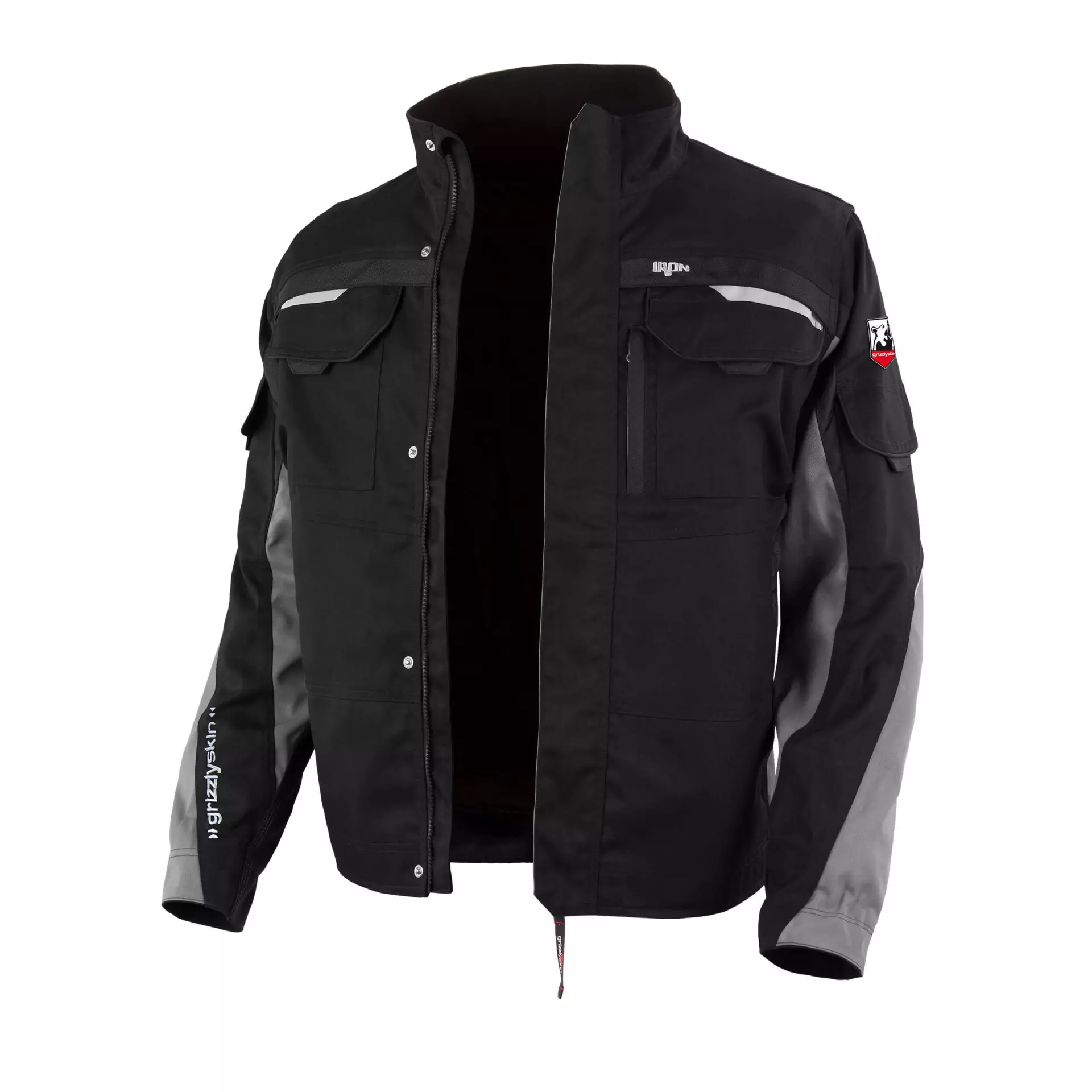Grizzlyskin GIM3908, IRON Waist Jacket Black/Grey, image 1