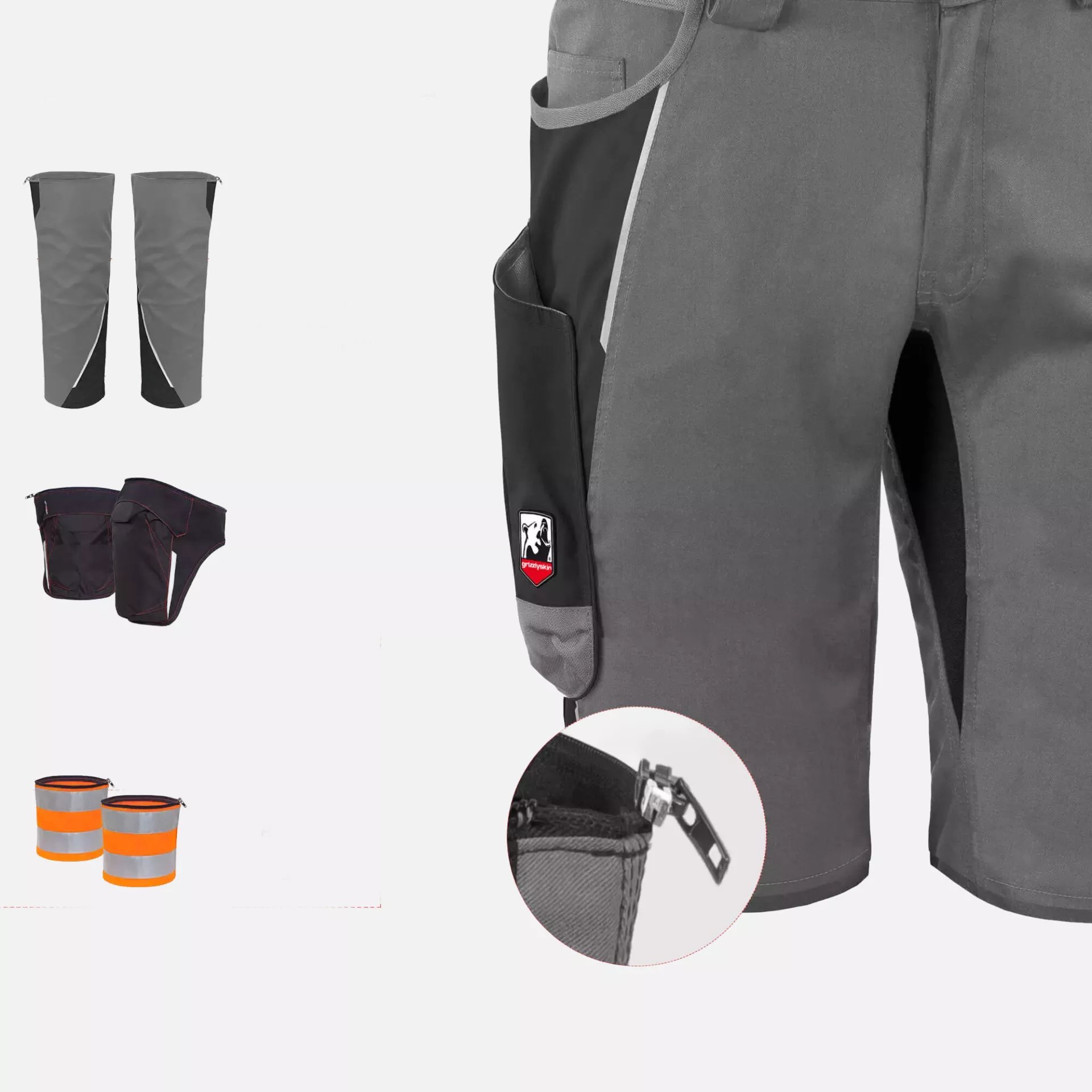 Grizzlyskin GIM3607, IRON Shorts Grey/Black, image 3