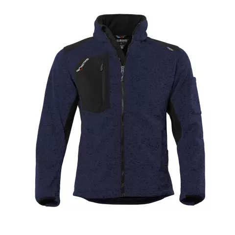 Qualitex Knitted Fleece Jacket Navy/Melange