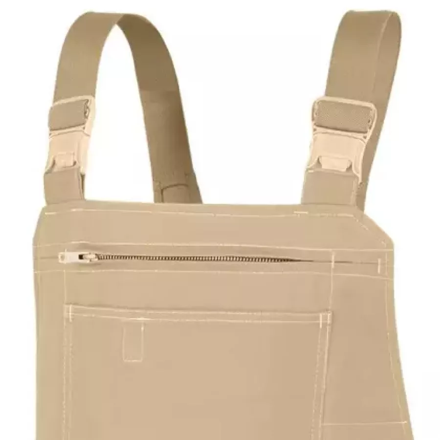 **Elastic Straps with Safety Buckle** adapt smoothly to your movement while holding the bib securely.