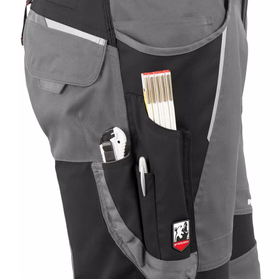 Grizzlyskin GIM3707, IRON Bib and Brace Grey/Black, image 4, gallery thumbnail