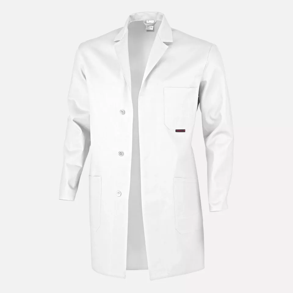 Qualitex NM-46002-3000, Classic Work Coat White, image 1, gallery thumbnail