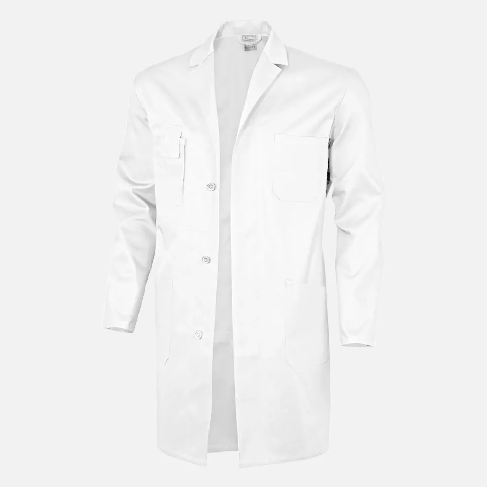 Qualitex NM-46001-3000, Basic Work Coat White, image 1, gallery thumbnail