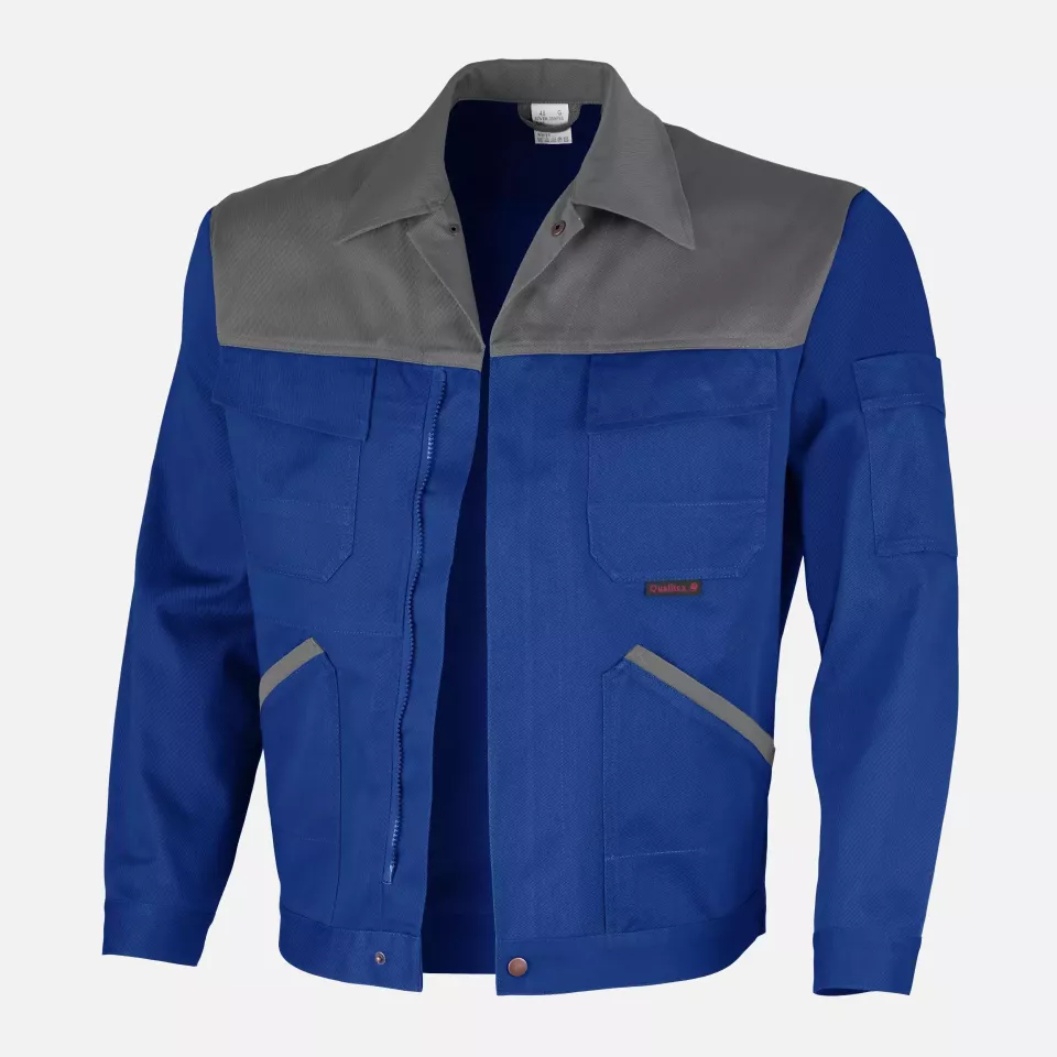 Qualitex NM-43005-0331, Image Waist Jacket Cornflower Blue/Light Grey, image 1, gallery thumbnail