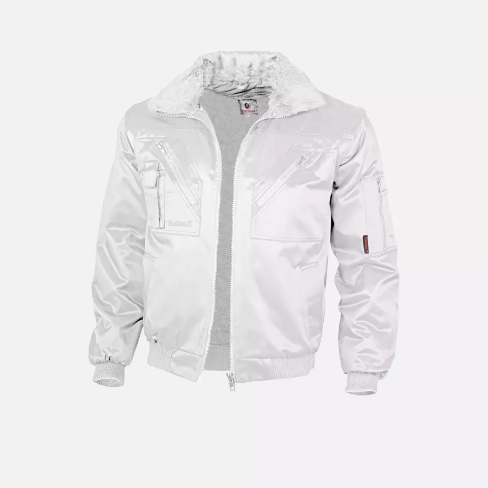 Qualitex NM-70001-3000, Solid Colour Pilot Jacket White, image 1, gallery thumbnail