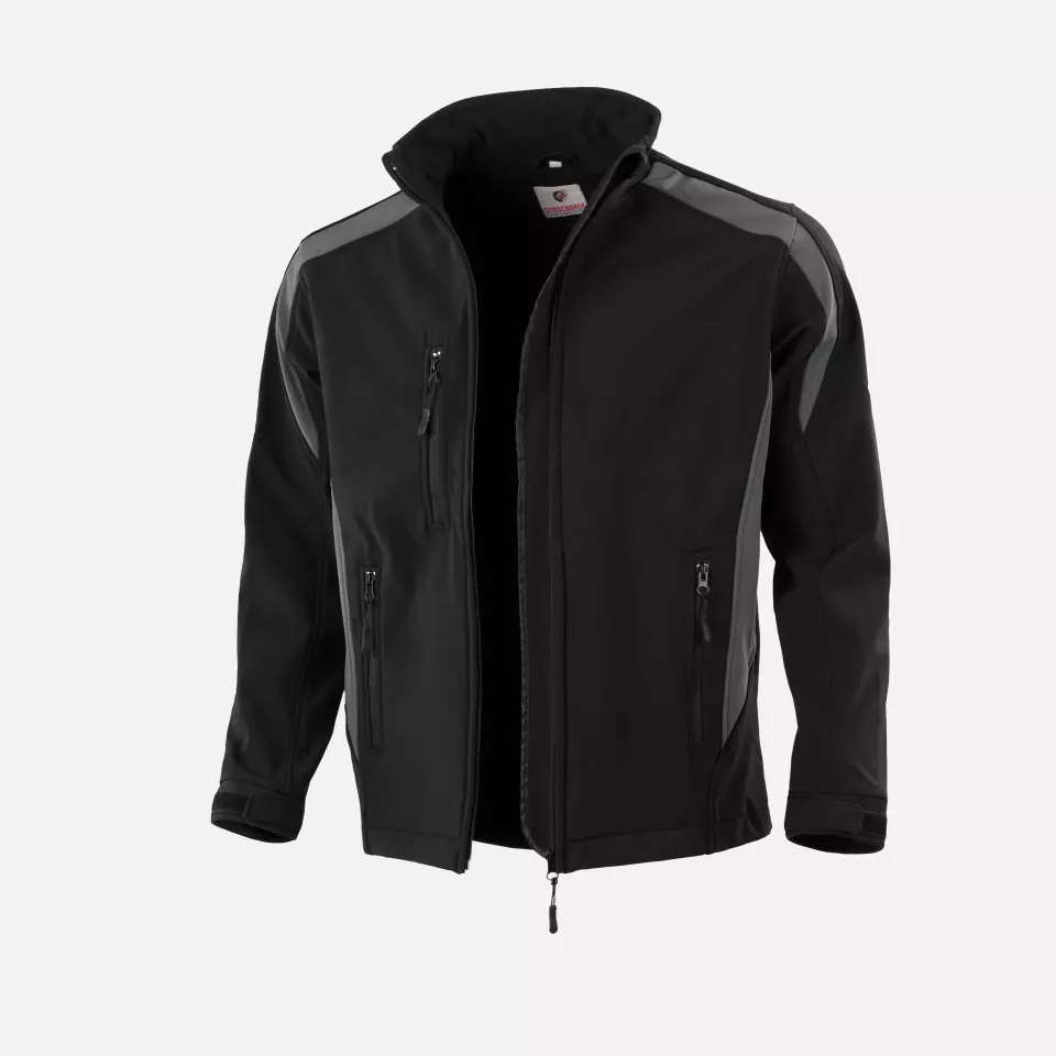 Qualitex NM-66001-3632, Softshell Jacket Black/Grey, image 1, gallery thumbnail