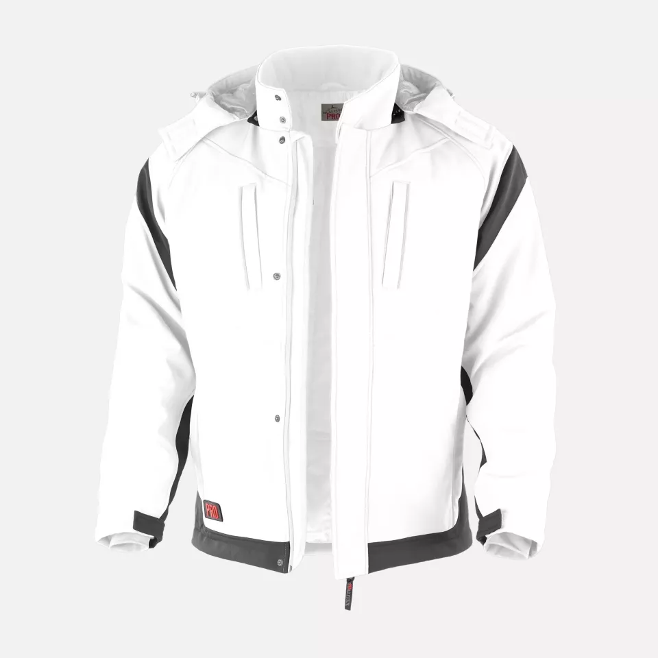 Qualitex NM-67006-3032, PRO Softshelljacke weiß/grau, image 1, gallery thumbnail