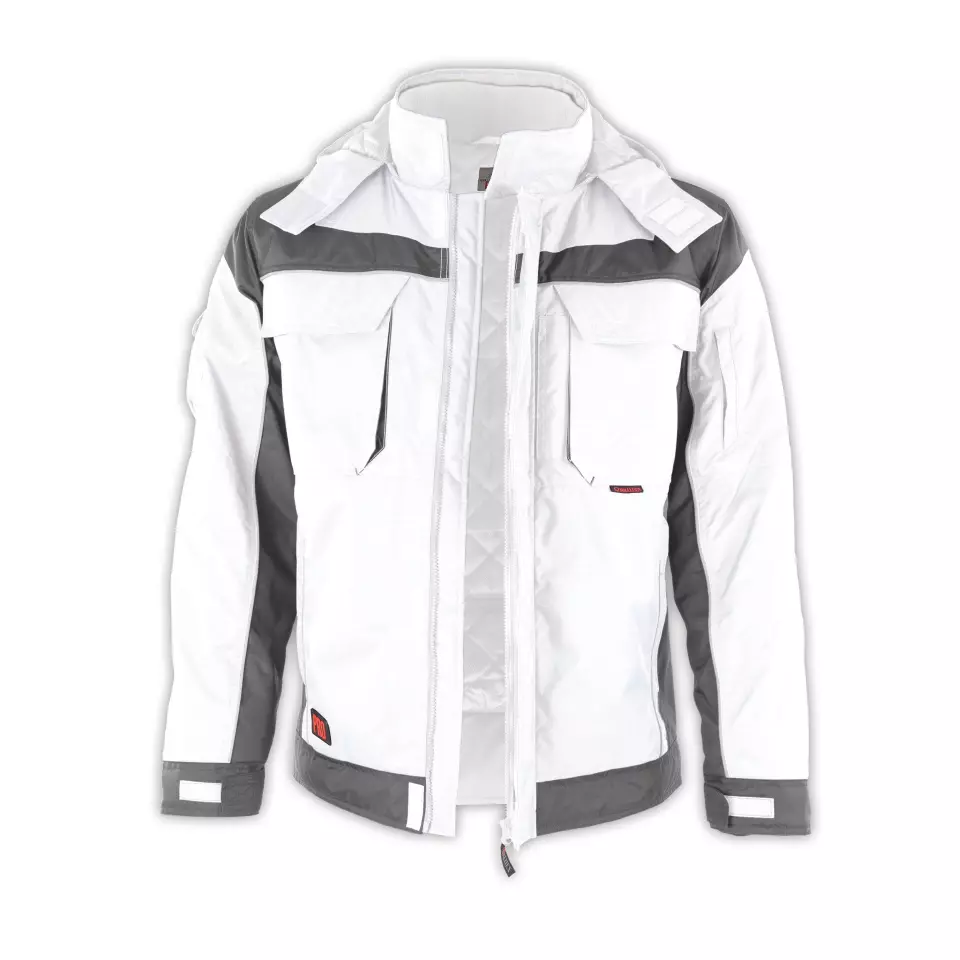 Qualitex NM-69006-3032, PRO Winterjacke weiß/grau, image 1, gallery thumbnail