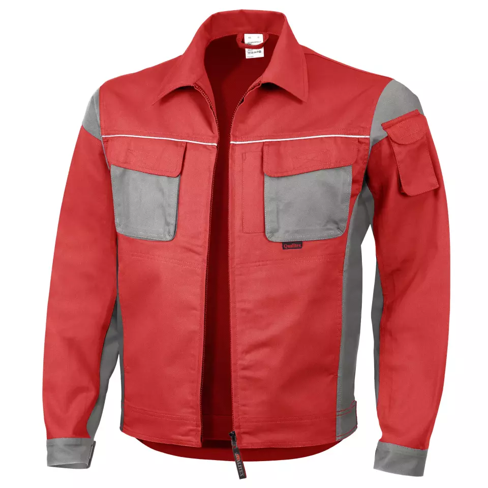 Qualitex NM-43006-2332, PRO Waist Jacket Red/Grey, image 1, gallery thumbnail