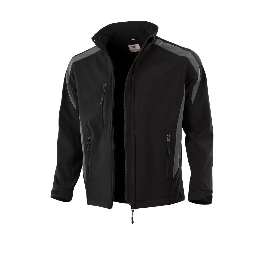 Qualitex NM-66001-3632, Softshell Jacket Black/Grey, image 1, gallery thumbnail