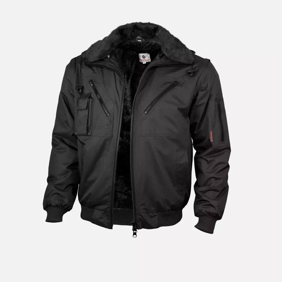 Qualitex NM-70002-3600, Wasserdicht Pilotenjacke schwarz, image 1, gallery thumbnail