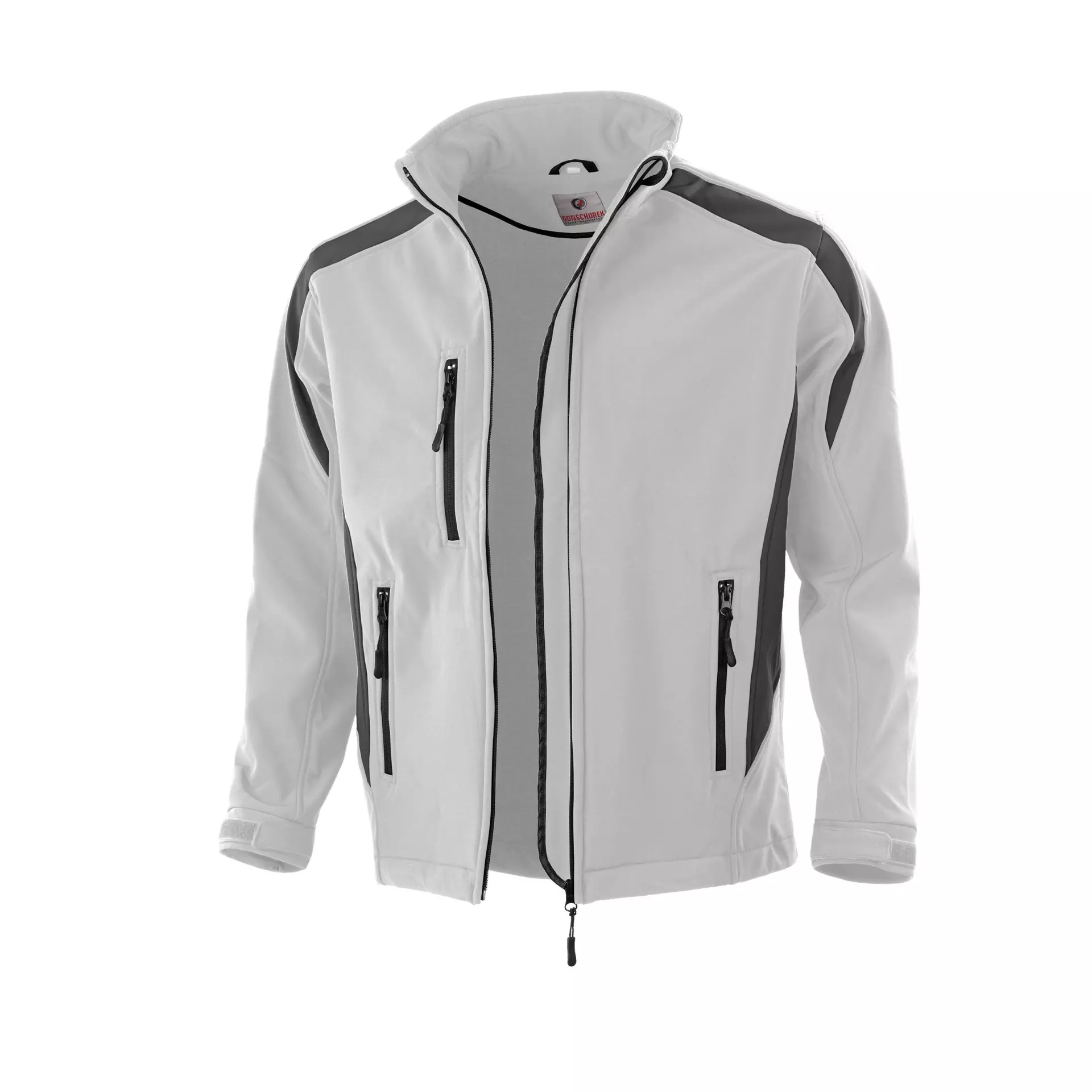 Qualitex NM-66001-3032, Softshelljacke weiß/grau, image 1