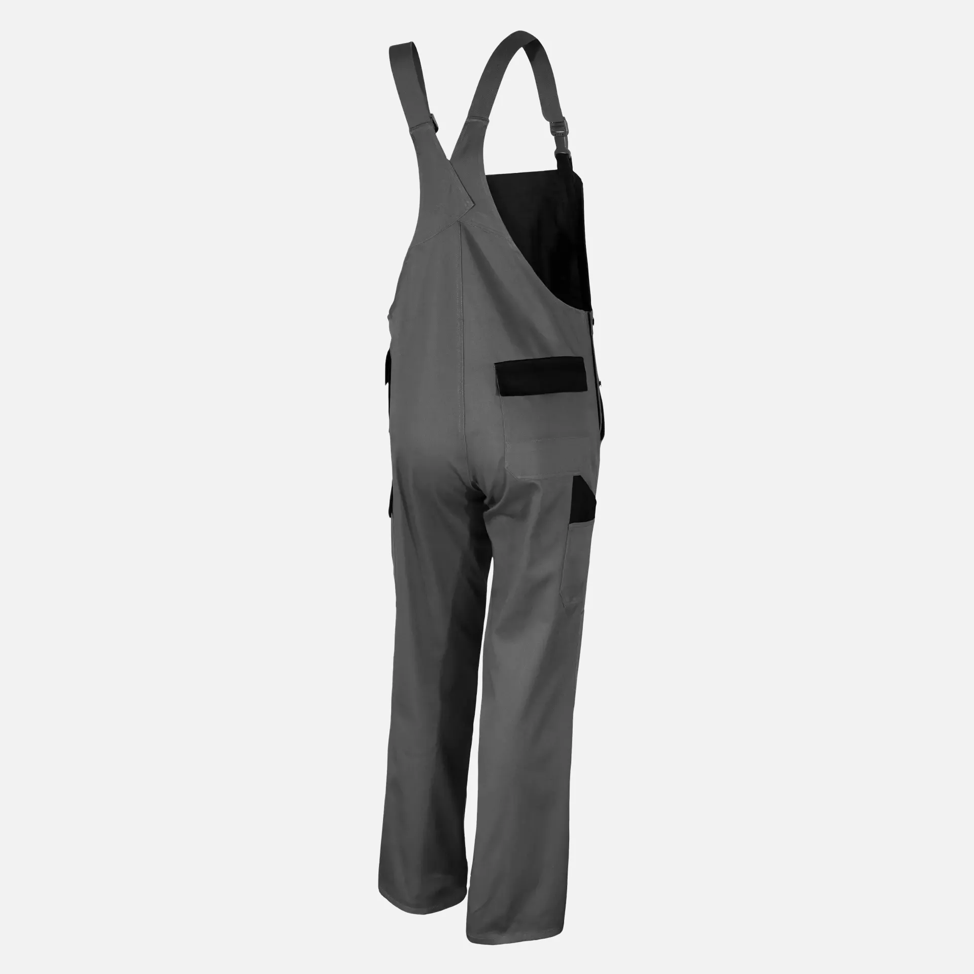 Qualitex NM-41005-3336, Image Bib and Brace Medium Grey/Black, image 2