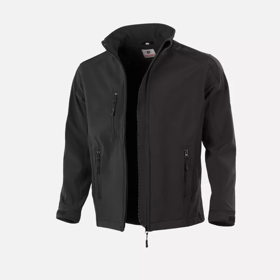 Qualitex NM-66001-3600, Black Softshell Jacket, image 1, gallery thumbnail