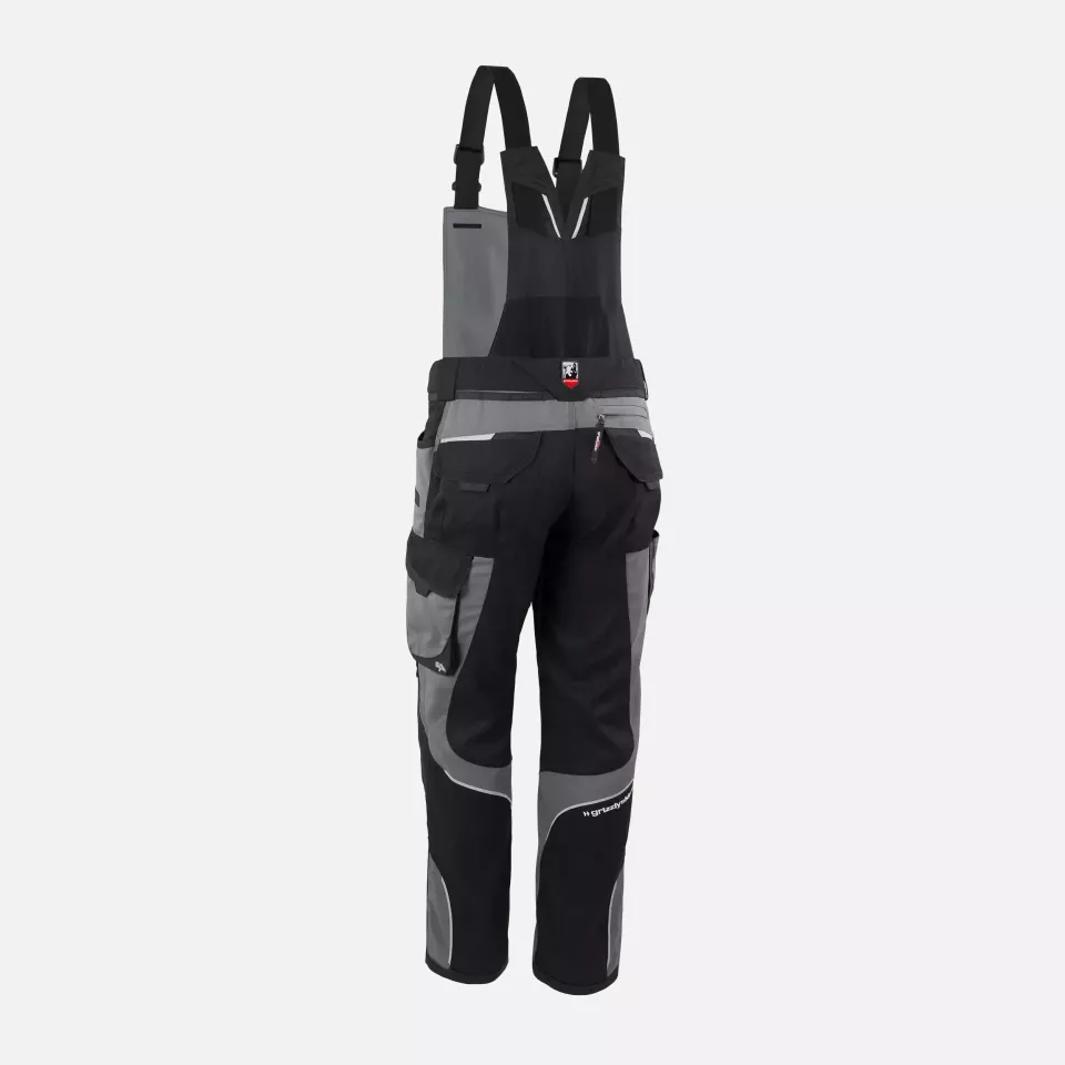 Grizzlyskin GIM3708, IRON Bib and Brace Black/Grey, image 2, gallery thumbnail
