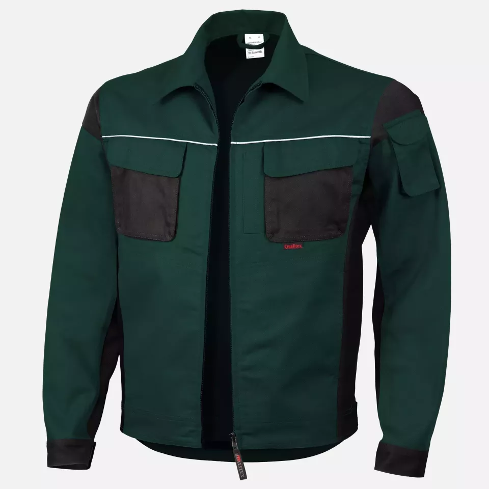 Qualitex NM-43006-1336, PRO Work Jacket Green/Black, image 1, gallery thumbnail
