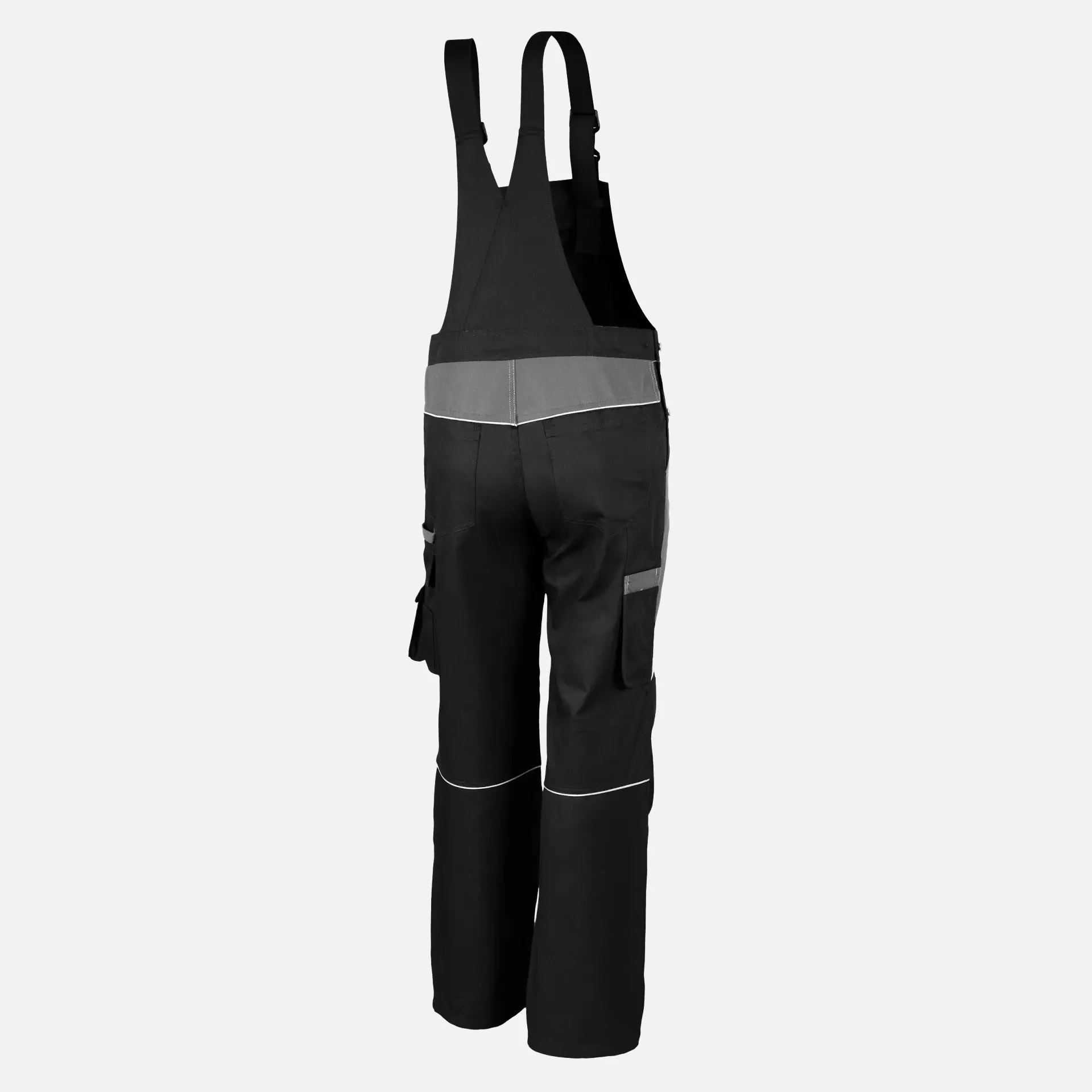 Qualitex NM-41006-3632, PRO Bib and Brace Black/Grey, image 2