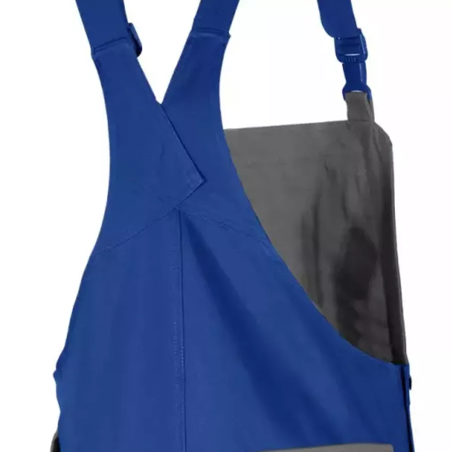 **High-Cut Crossover Back Panel**  helps the bib and brace stay comfortably in place as you work.