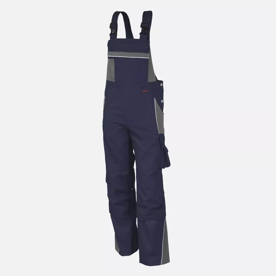 Qualitex NM-41006-0532, PRO Bib and Brace Navy/Grey, image 1, gallery thumbnail