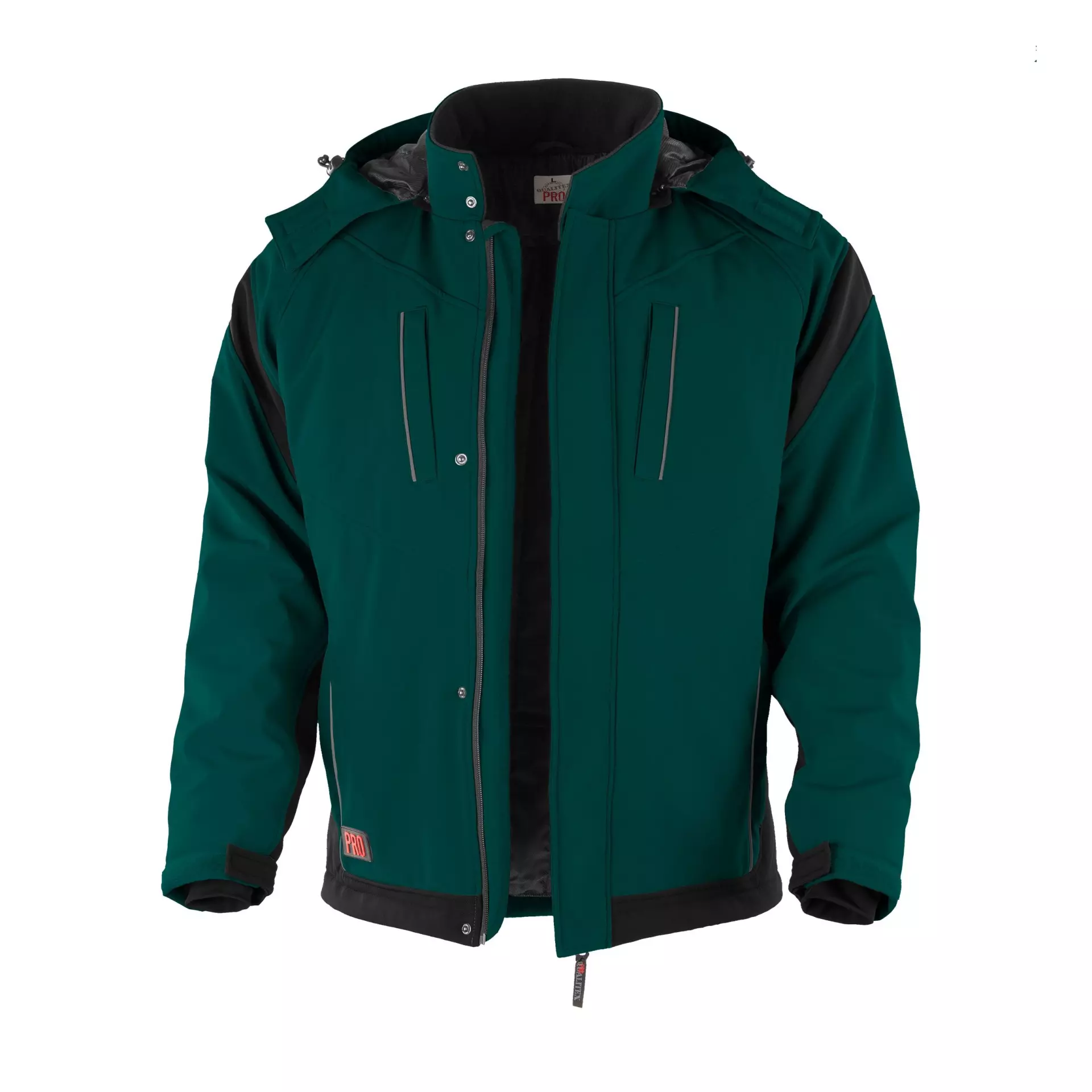 Qualitex NM-67006-1336, PRO Softshelljacke grün/schwarz