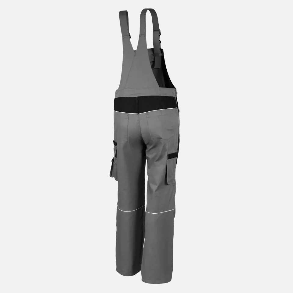 Qualitex NM-41006-3236, PRO Bib and Brace Grey/Black, image 2, gallery thumbnail