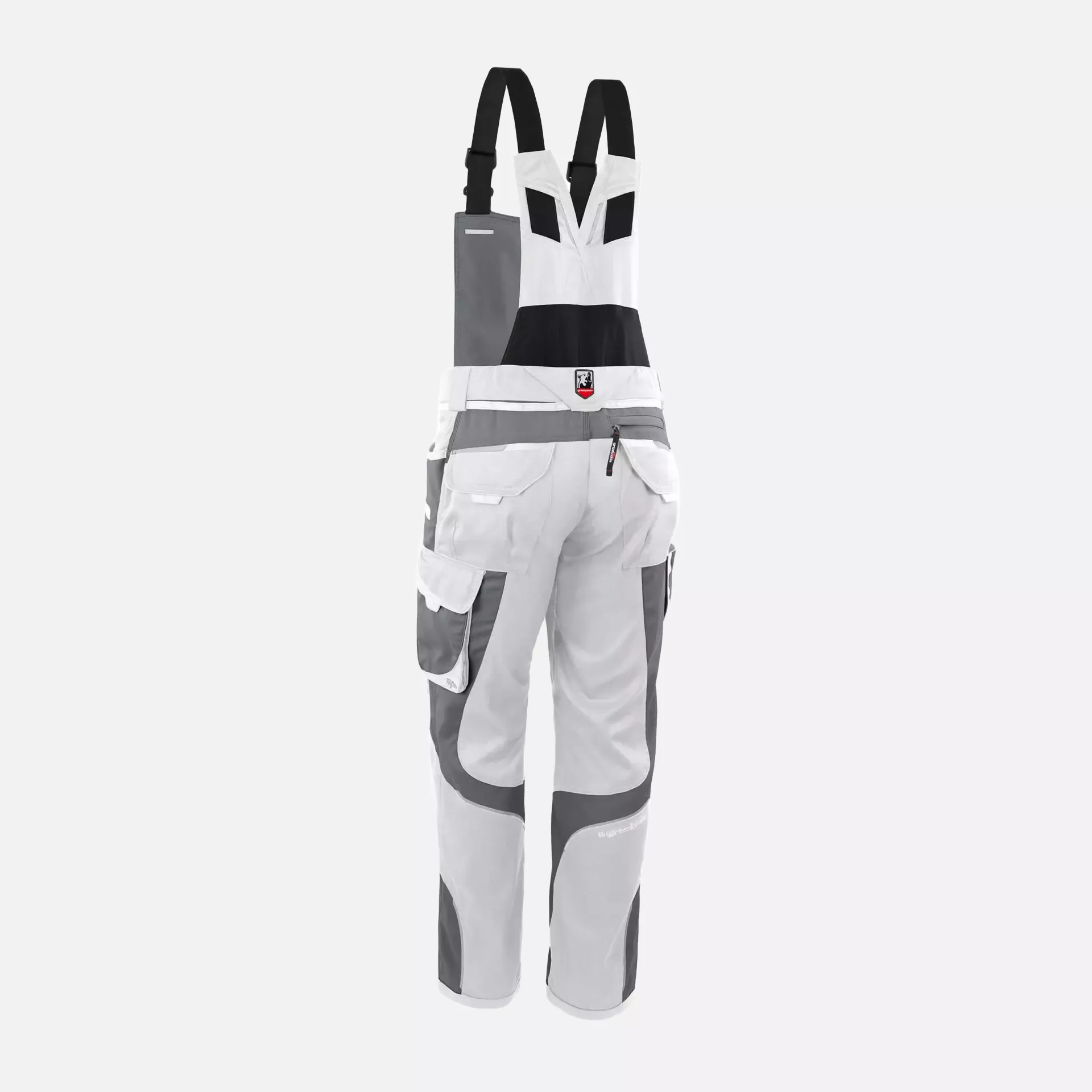 Grizzlyskin GIM3704, IRON Bib and Brace White/Grey, image 2