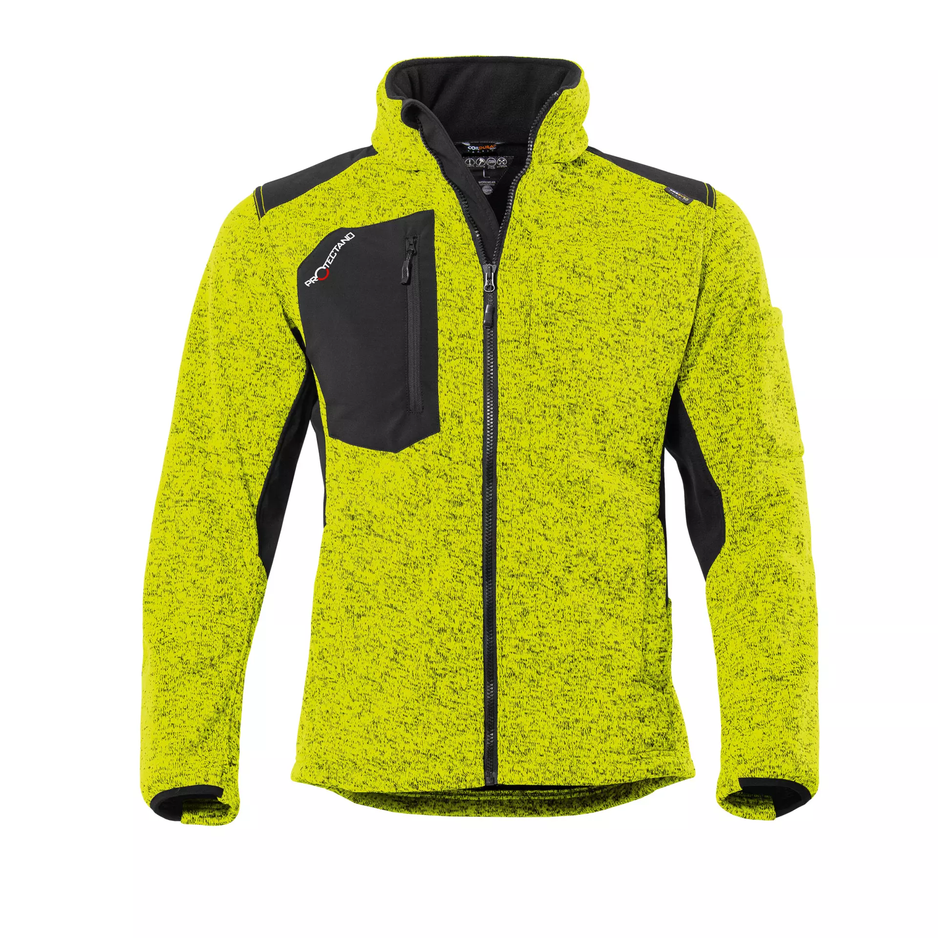 Qualitex NM-65013-1100, Knitted Fleece Jacket Kiwi/Mélange, image 1