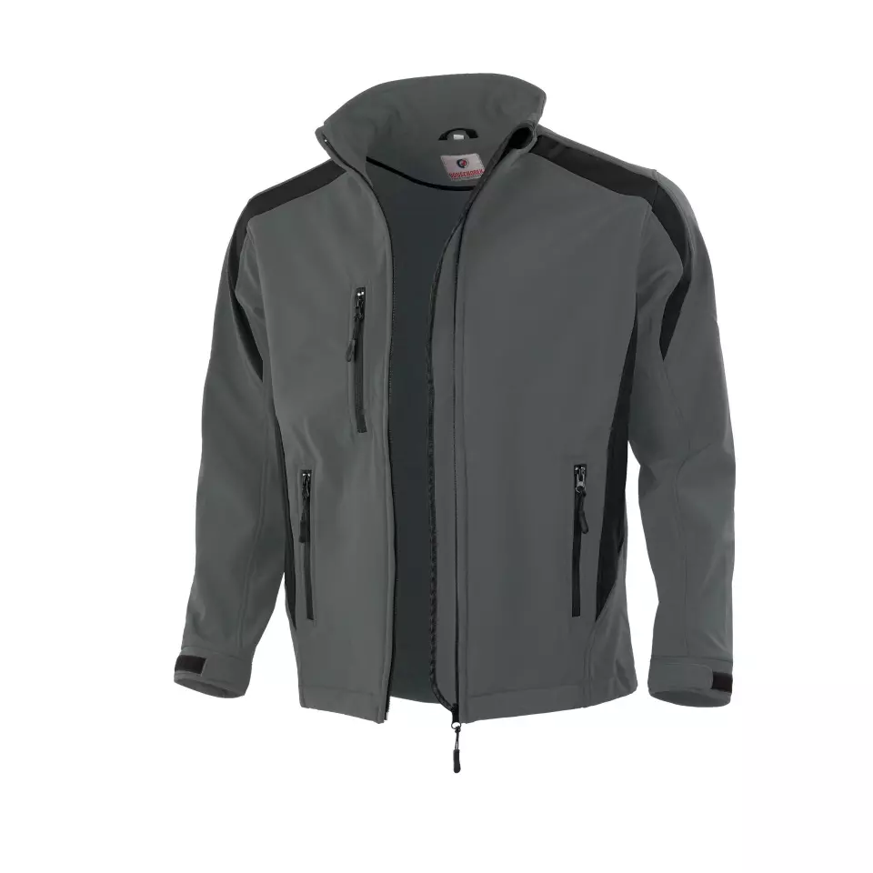Qualitex NM-66001-3236, Softshell Jacket Grey/Black, image 1, gallery thumbnail
