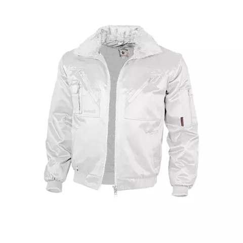 NM-70001-3000, Qualitex Solid Colour Pilot Jacket White