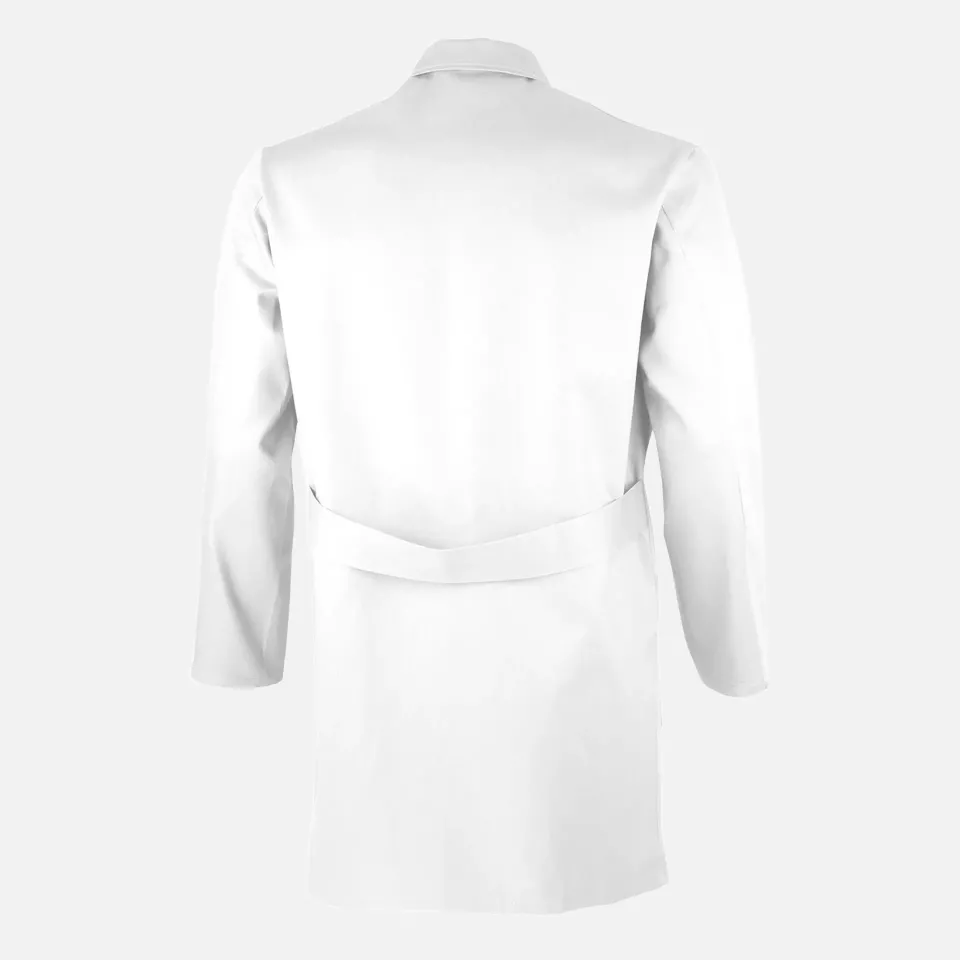 Qualitex NM-46002-3000, Classic Work Coat White, image 2, gallery thumbnail