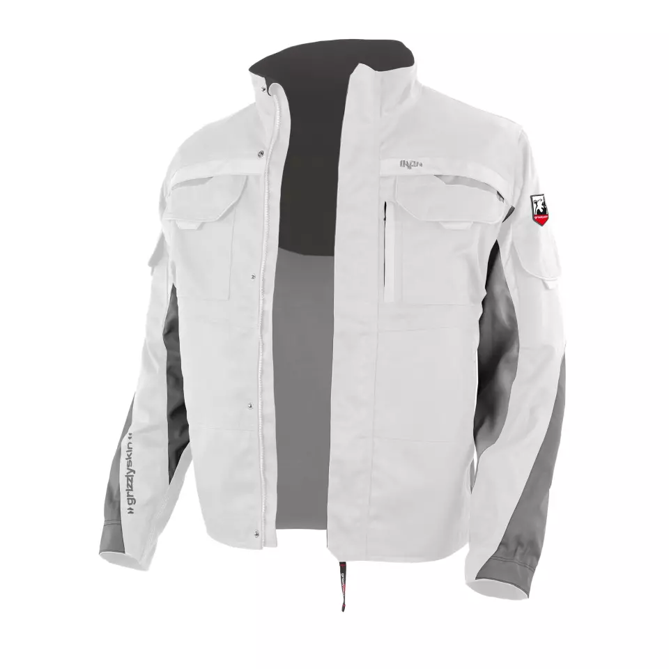 Grizzlyskin GIM3904, IRON Waist Jacket White/Grey, image 1, gallery thumbnail
