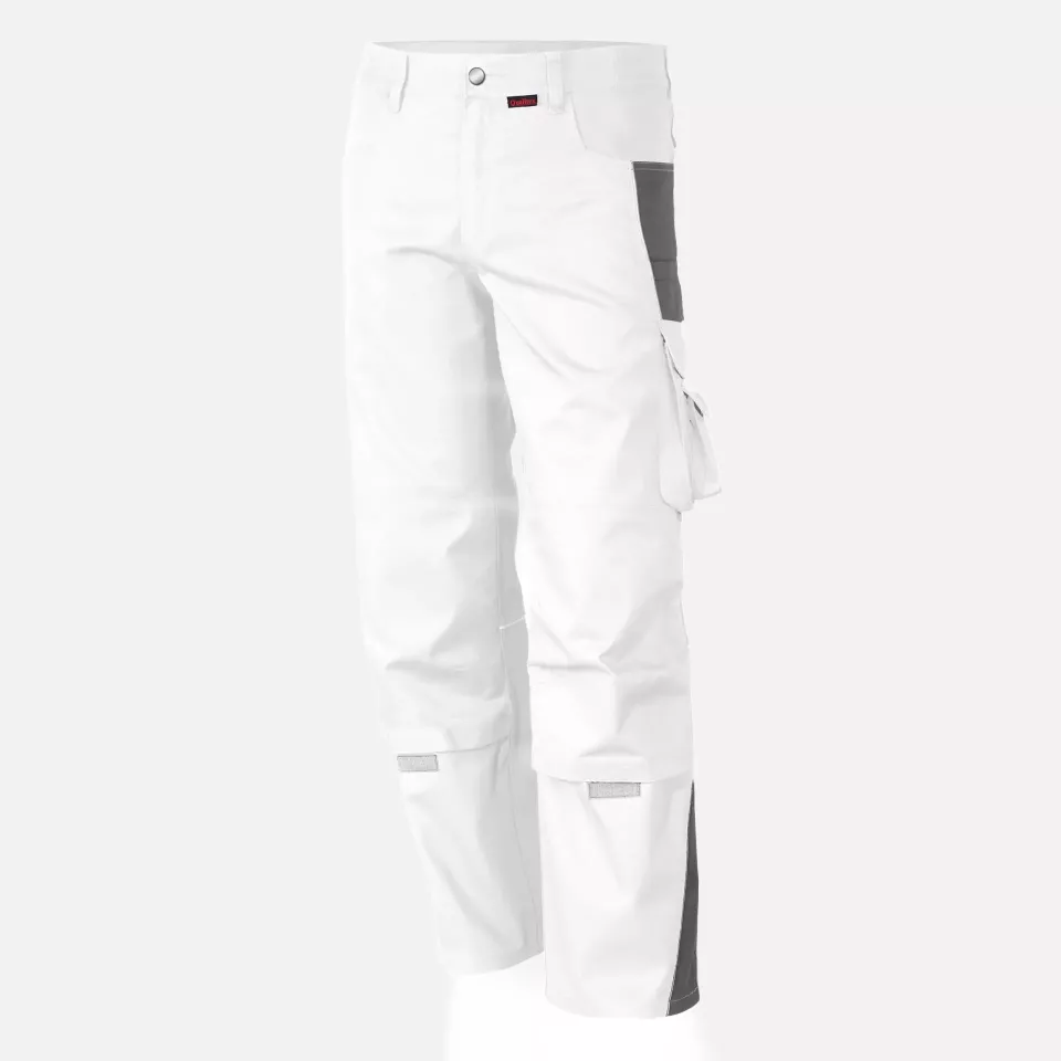 Qualitex NM-42006-3032, PRO Bundhose weiß/grau, image 1, gallery thumbnail
