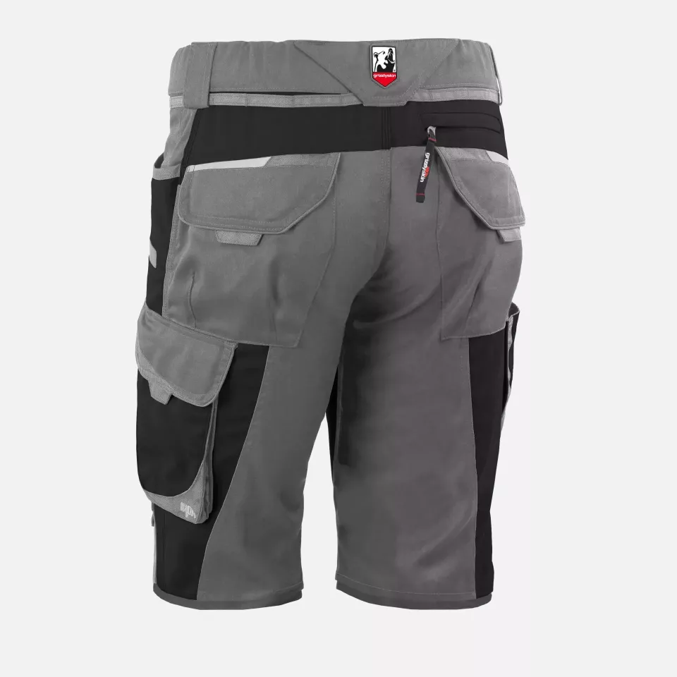 Grizzlyskin GIM3607, IRON Shorts Grey/Black, image 2, gallery thumbnail