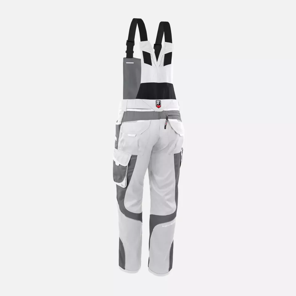 Grizzlyskin GIM3704, IRON Bib and Brace White/Grey, image 2, gallery thumbnail