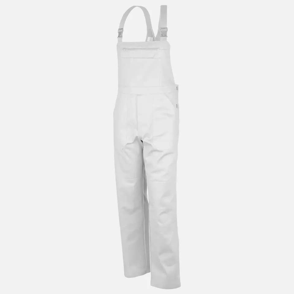 Qualitex NM-41001-3000, Basic White Bib and Brace, image 1, gallery thumbnail