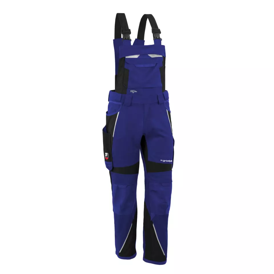 Grizzlyskin GIM3700, IRON Bib and Brace Cornflower Blue/Black, image 1, gallery thumbnail