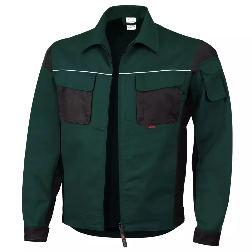 Qualitex NM-43006-1336, PRO Work Jacket Green/Black, image 1, gallery thumbnail