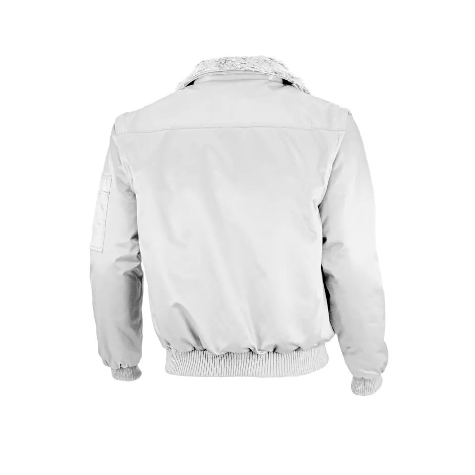 Qualitex NM-70001-3000, Solid Colour Pilot Jacket White, image 2, gallery thumbnail
