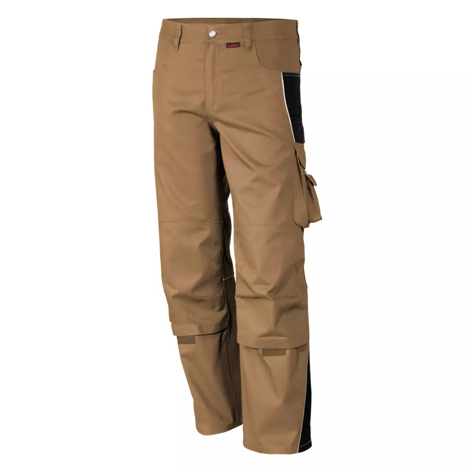 Qualitex NM-42006-4236, PRO Trousers Khaki/Black, image 1, gallery thumbnail