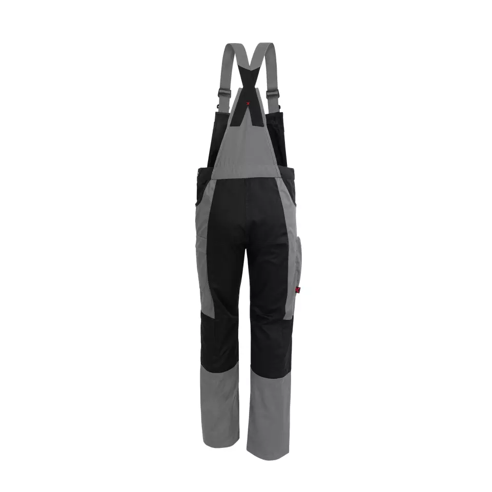 Qualitex NM-41011-3236, X-Serie Bib Overall Grey/Black, image 2, gallery thumbnail