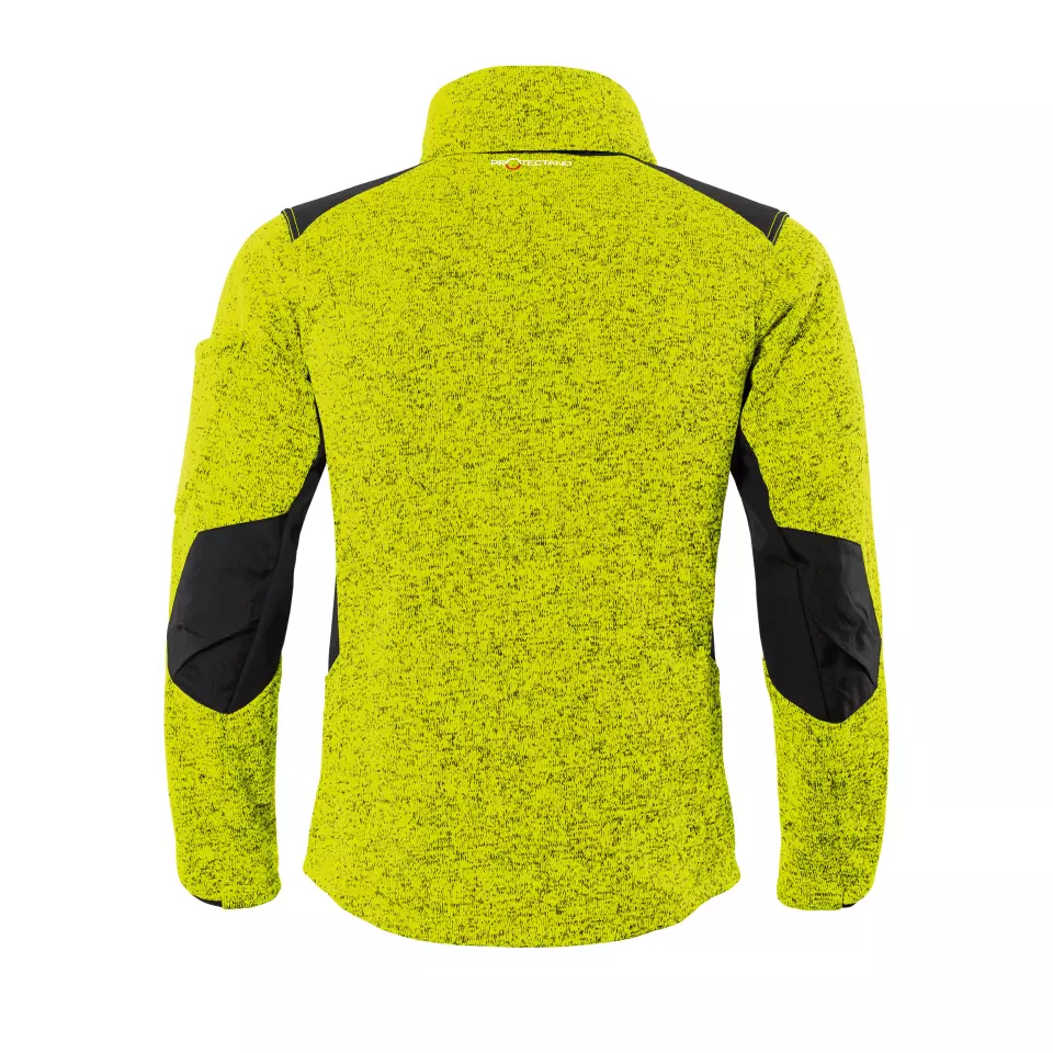 Qualitex NM-65013-1100, Knitted Fleece Jacket Kiwi/Mélange, image 2, gallery thumbnail