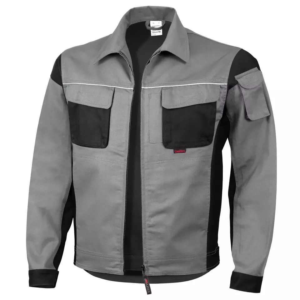 Qualitex NM-43006-3236, PRO Waist Jacket Grey/Black, image 1, gallery thumbnail