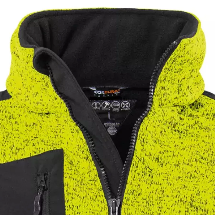 **Stand-Up Collar** adds cozy neck coverage that keeps warmth in while maintaining a clean, modern look.