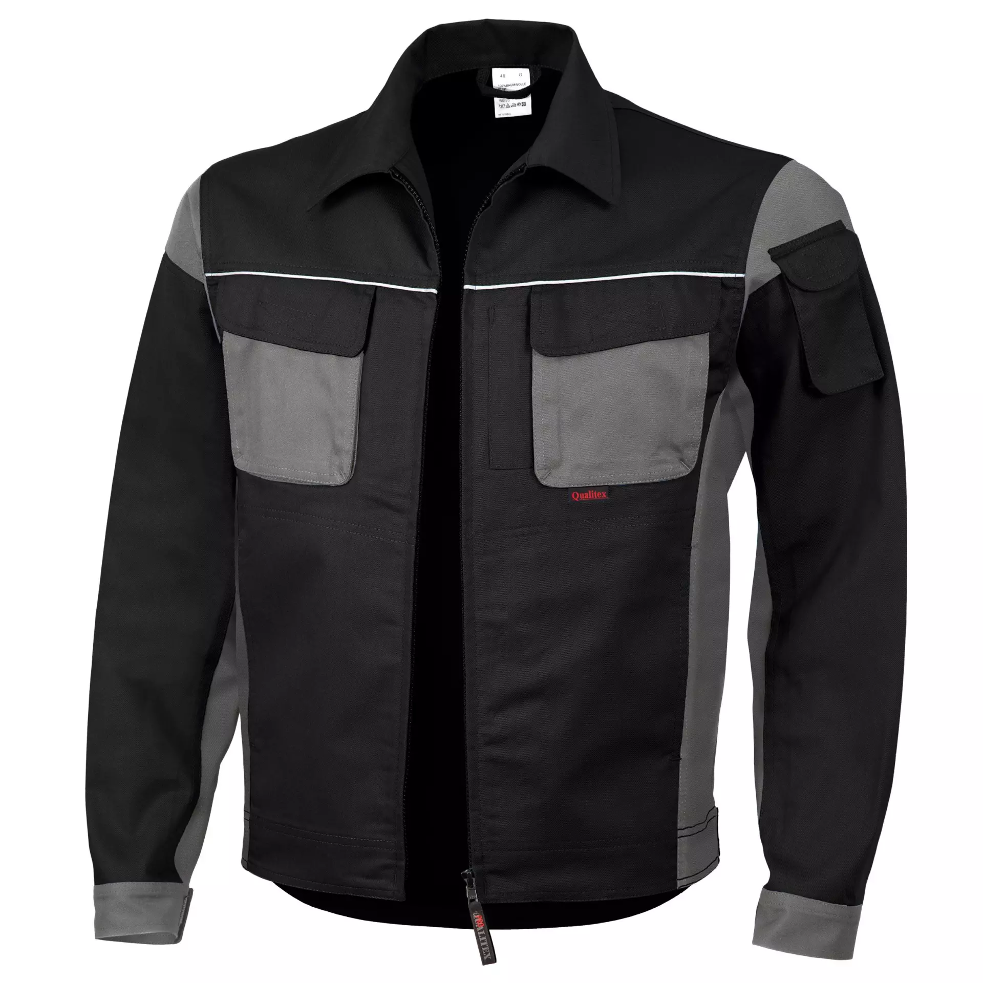 Qualitex NM-43006-3632, PRO Waist Jacket Black/Grey, image 1