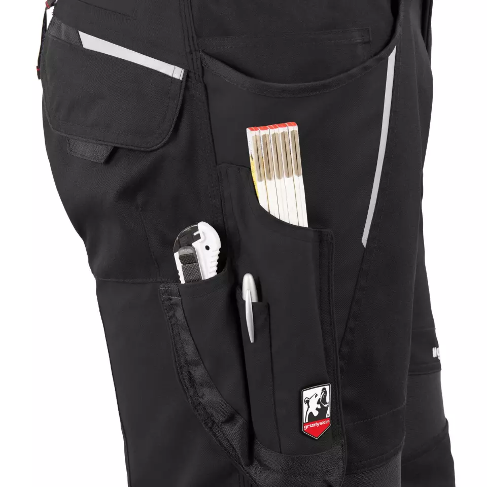 Grizzlyskin GIM3705, IRON Black Bib and Brace, image 4, gallery thumbnail