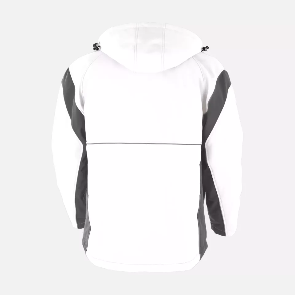 Qualitex NM-67006-3032, PRO Softshelljacke weiß/grau, image 2, gallery thumbnail