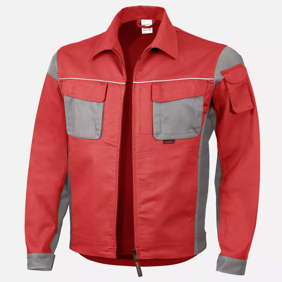 Qualitex NM-43006-2332, PRO Waist Jacket Red/Grey, image 1, gallery thumbnail