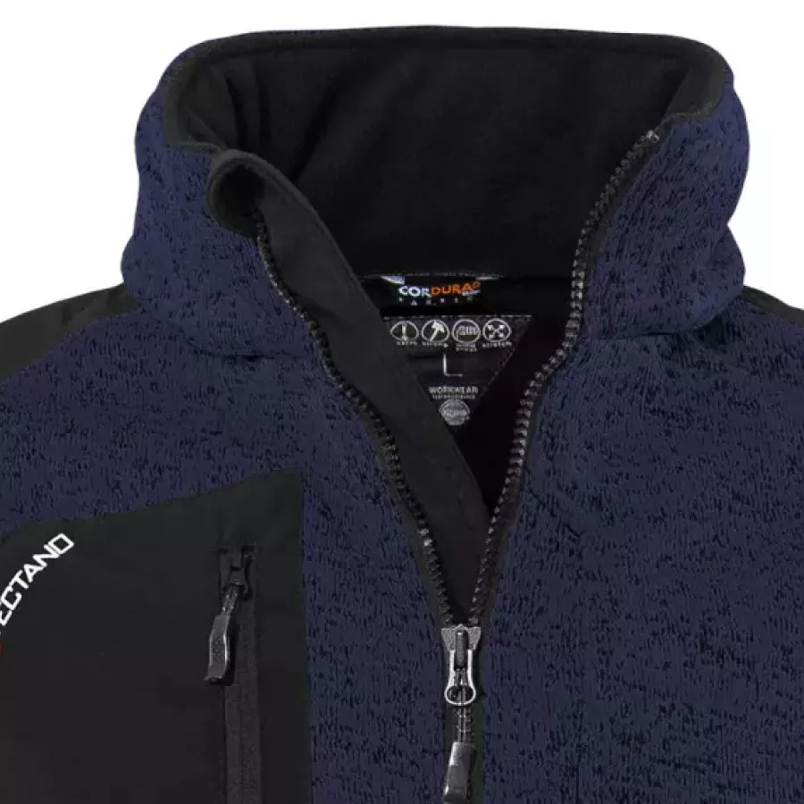 **Stand-Up Collar** adds cozy neck coverage that keeps warmth in while maintaining a clean, modern look.